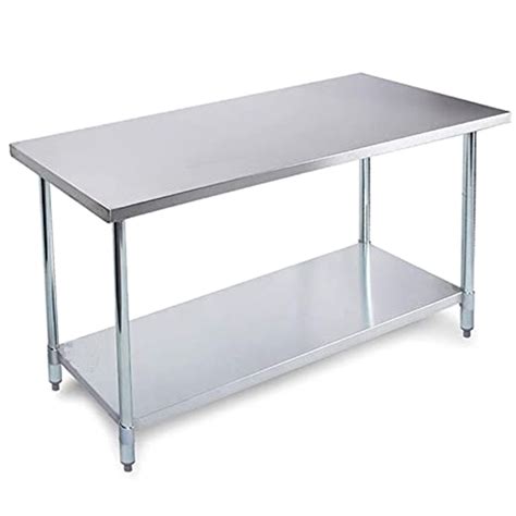 6ft stainless steel table with under cabinets|low height stainless steel table.